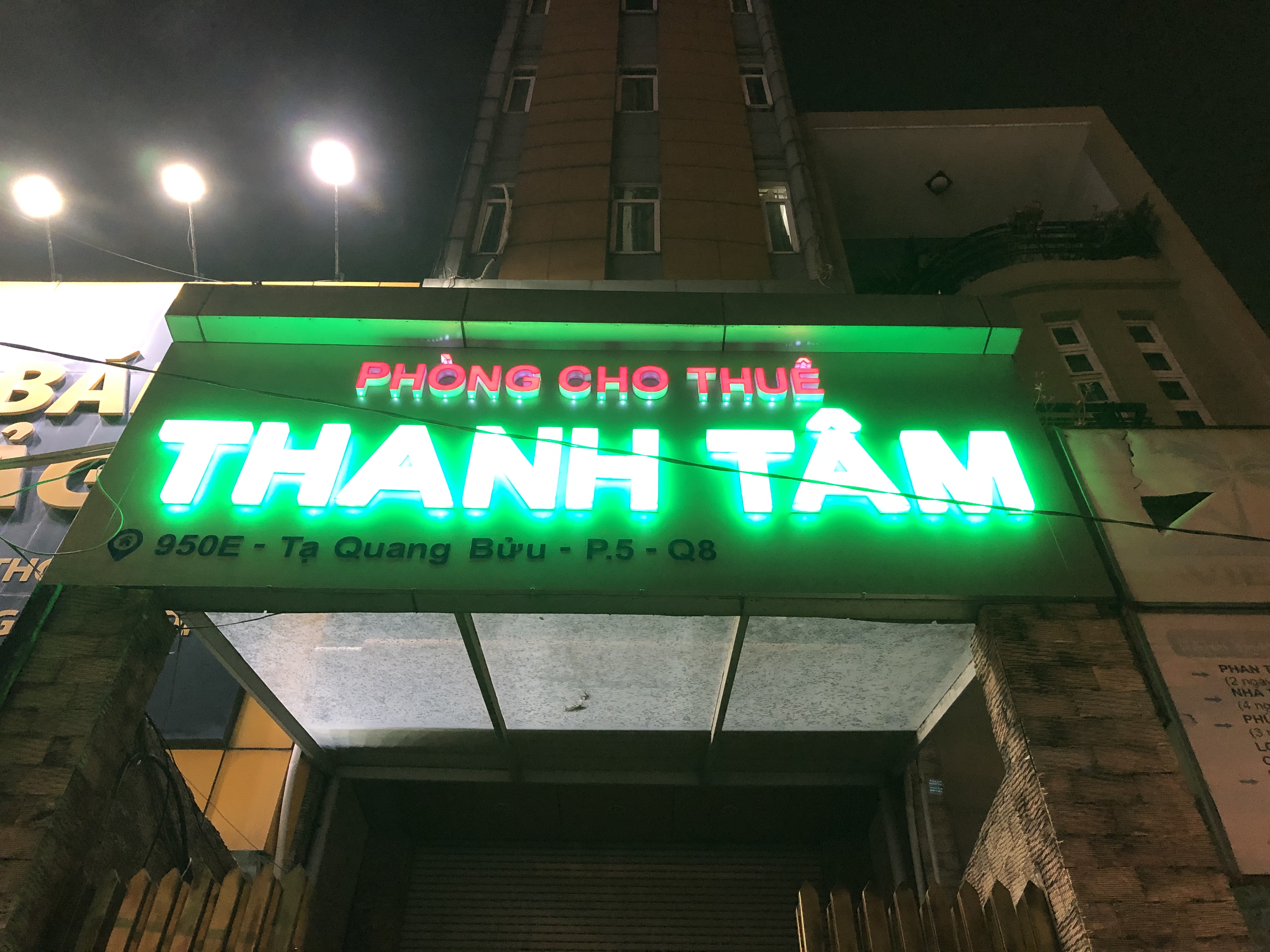 Bảng quảng cáo phòng cho thuê thanh tâm quận 8, HCM