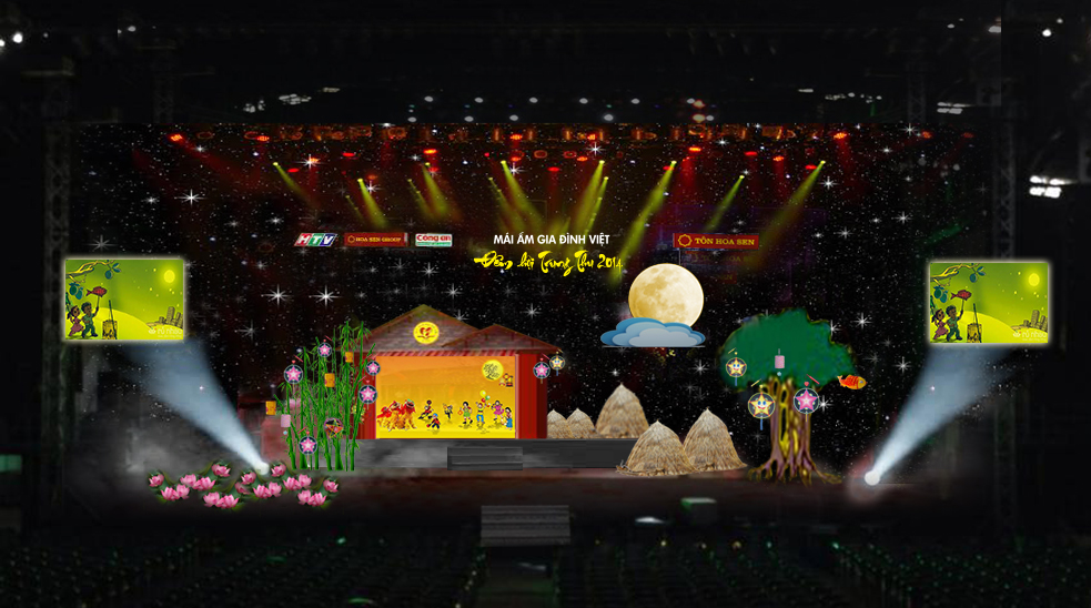 Trang trí sân khấu tại sự kiện Mái Ấm Gia Đình Việt