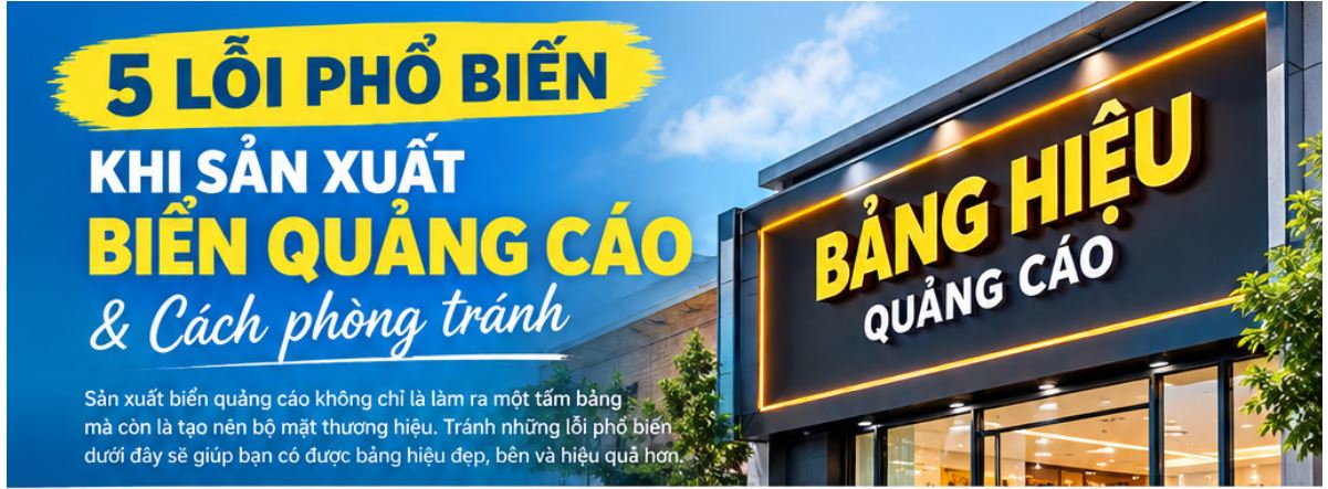 5 Lỗi Phổ Biến Khi Sản Xuất Biển Quảng Cáo Và Cách Phòng Tránh