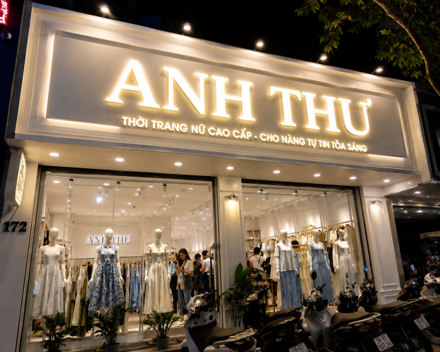 Bảng Hiệu Shop Thời Trang - Mica Đèn Sáng Mặt Cao Cấp Cho Thương Hiệu, Trong lĩn... - Quảng Cáo Ad Shop