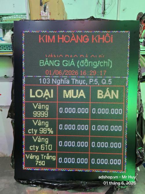 Bảng Hiệu Tiệm Vàng, Hộp Đèn Màn Hình LED Full Màu  Điều Khiển Dễ Dàng Qua Điện ... - Quảng Cáo Ad Shop