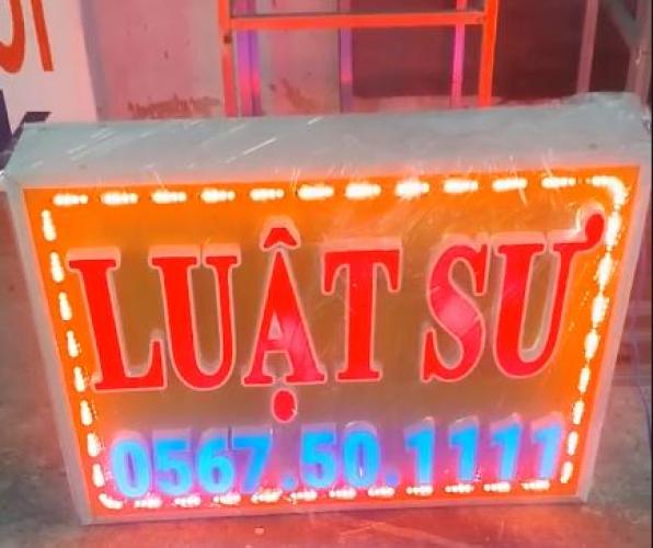 HỘP ĐÈN VĂN PHÒNG LUẬT SƯ VIỀN LED CHỮ NỔI MICA – NỔI BẬT THƯƠNG HIỆU CẢ NGÀY LẪ... - Quảng Cáo Ad Shop