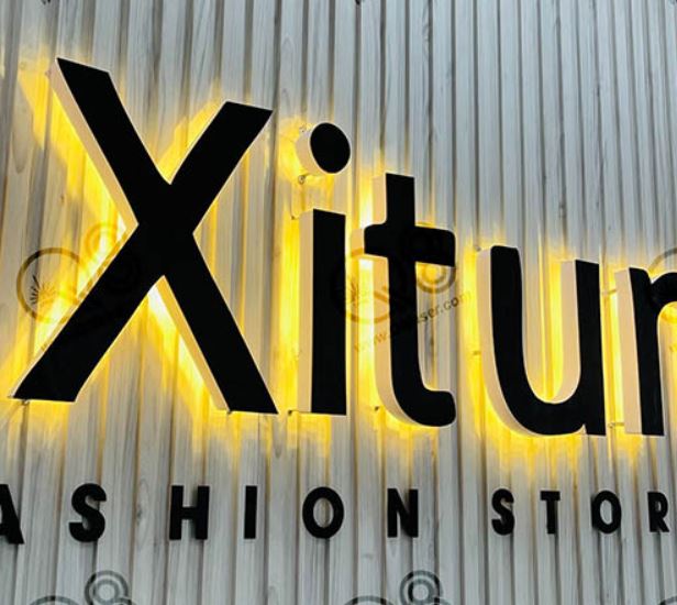 Chữ mica có đèn hắt chân, Chữ bằng chất liệu mica đài loan, uốn nổi khối có đèn ... - 3D Quảng Cáo CN3