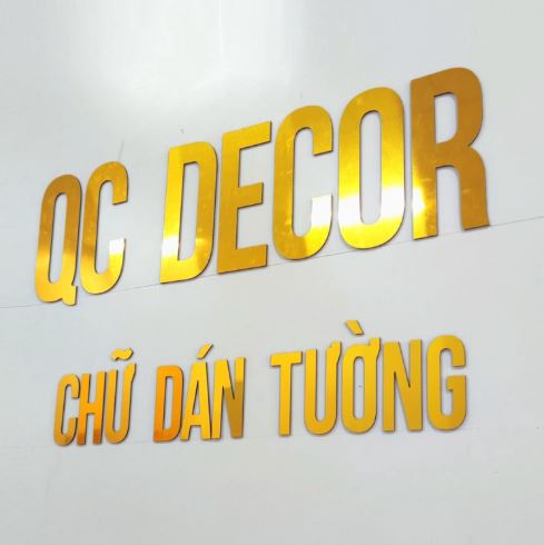 Chữ alu gương vàng, alu gương màu vàng, giá thay đổi theo kích thước thực tế hoặ... - 3D Quảng Cáo CN3
