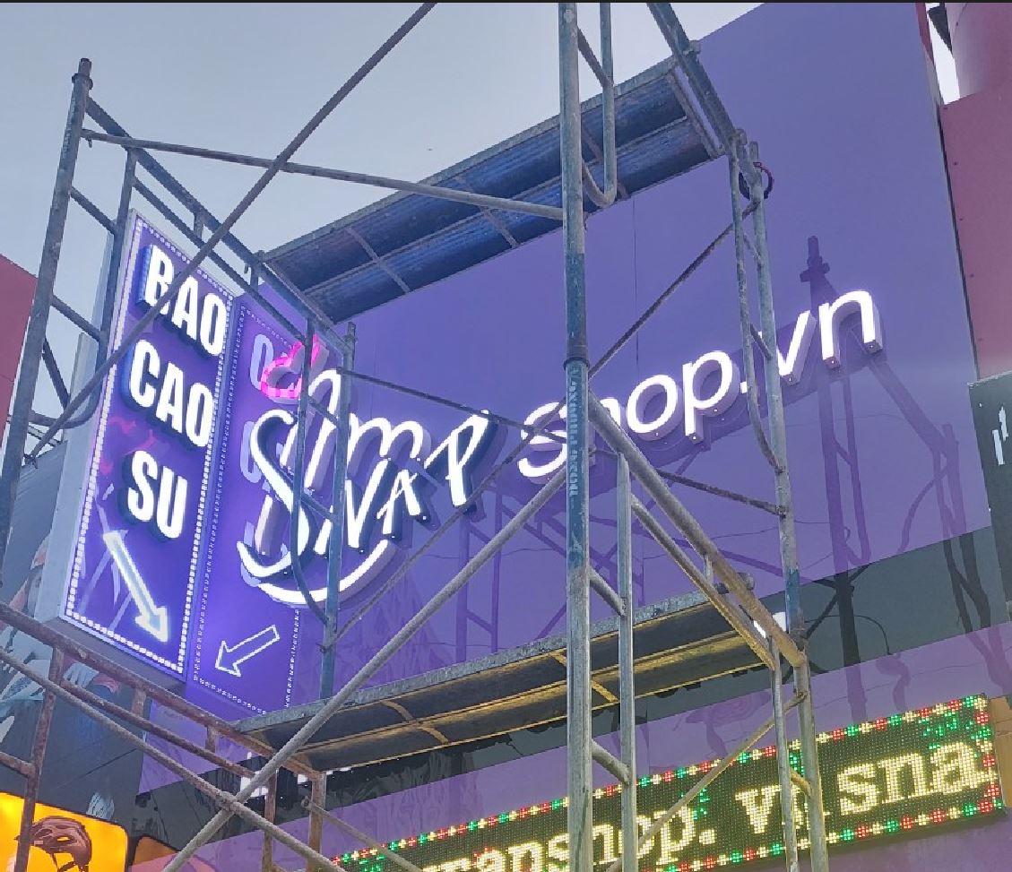 Bảng hiệu mica, nội dung chữ mica có đèn, Nền mica, nội dung bằng mica... - 3D Quảng Cáo CN3