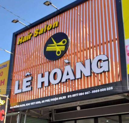 Bảng hiệu khung sắt, chữ mica không đèn, Nền khung sắt, chữ mica không có đèn.... - 3D Quảng Cáo CN3