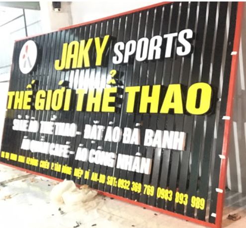 Bảng hiệu thanh lam, chữ mica không đèn