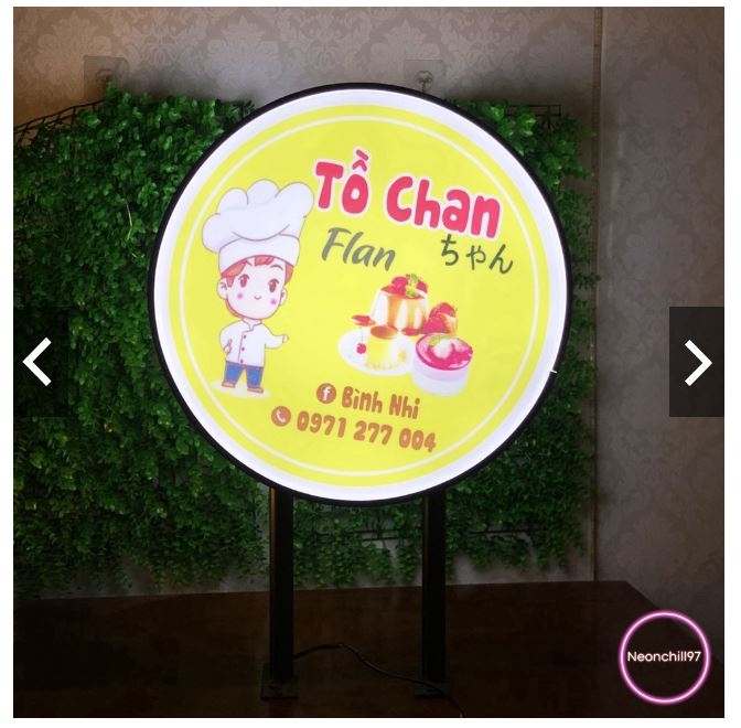 Hộp đèn mica hút nổi có đèn led