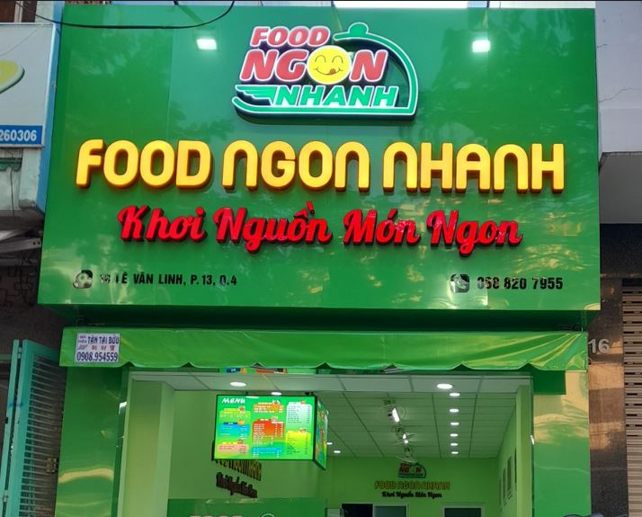 bảng hiệu alu bóng, chữ mica có đèn siêu nổi, Mặt dựng ốp bằng alu bóng, nội dun... - Quảng Cáo Ad Shop