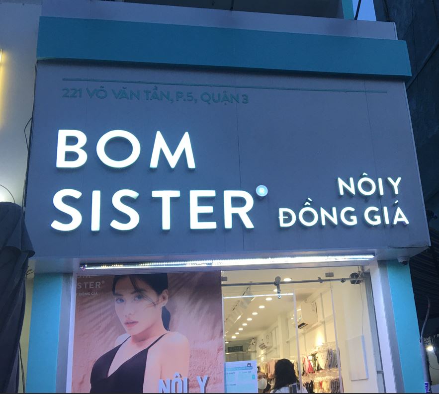 Bảng hiệu alu chữ mica có đèn led sáng mặt sang trọng, Mặt dựng bảng hiệu bằng n... - 3D Quảng Cáo CN3