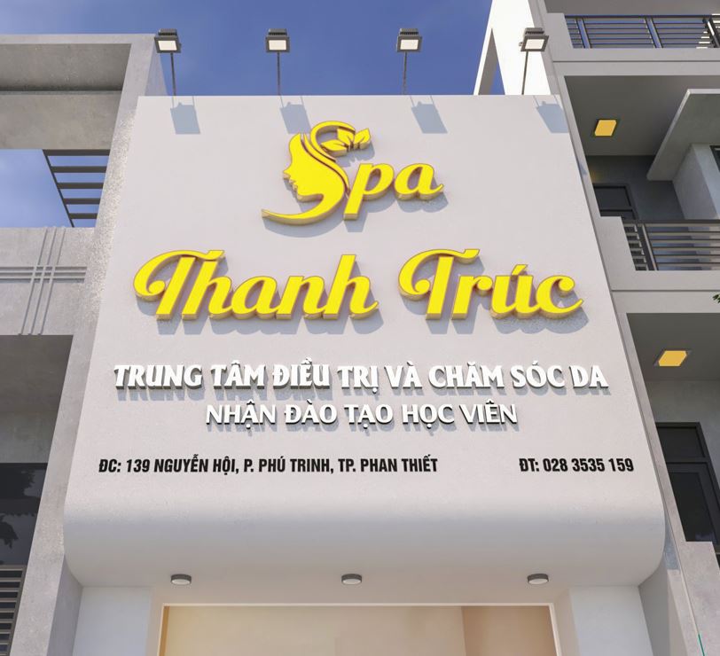 bảng hiệu alu chữ mica sang trọng, có lắp đèn pha điện., Mặt dựng biển hiệu được... - Quảng Cáo Ad Shop