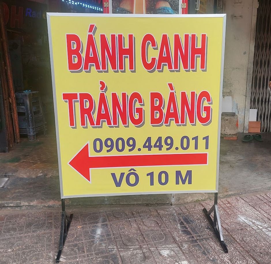 bảng hiệu bạt bánh canh trảng bảng không đèn, Bảng hiệu bạt giá bình dân, nội du... - 3D Quảng Cáo CN3