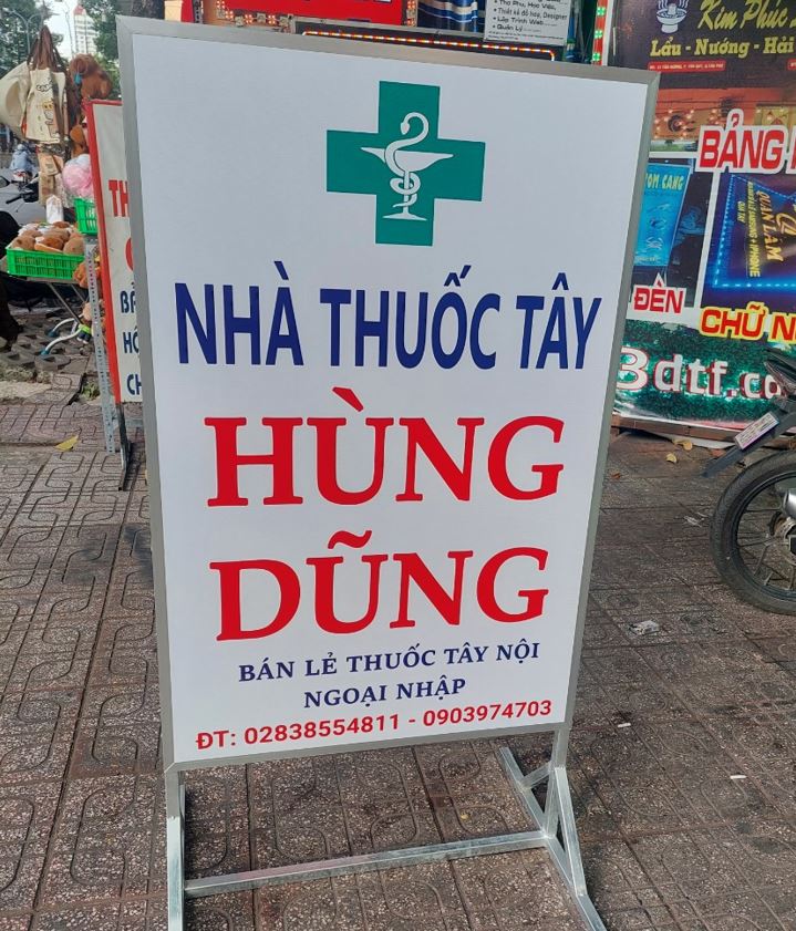 bảng hiệu bạt có chân đứng 2 mặt,  bình dân giá rẻ, Bảng hiệu có chân đứng, nội ... - 3D Quảng Cáo CN3