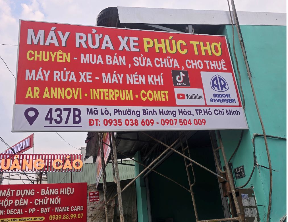 Bảng Hiệu Cửa Hàng Máy Rửa Xe Bạt Hiflex Giá Rẻ – Giải Pháp Quảng Cáo Hiệu Quả, Tiết Kiệm