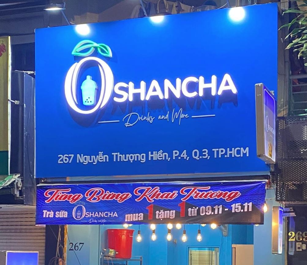 Bảng hiệu nề alu, nội dũng chữ mica không đèn, lắp đèn pha điện., Bảng Hiệu Nền ... - Quảng Cáo Ad Shop