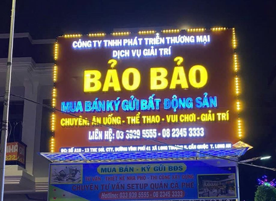 bảng quảng cáo có đèn led viền siêu nổi, nội dung chữ mica có đèn sáng mặt, làm ... - Quảng Cáo Ad Shop