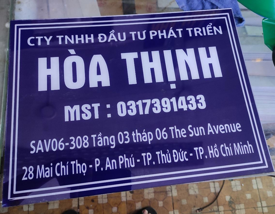 Bảng tên mica nội dung dán decal, Bảng mica trong 2li, mội dung dán mặt sau mica... - Quảng Cáo Ad Shop