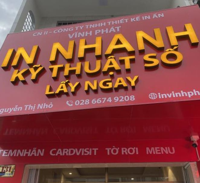 biển hiệu alu, chữ mica có đèn sáng mặt giá rẻ, Mặt dựng biển hiệu nền alu đỏ, n... - 3D Quảng Cáo