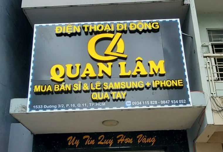 biển hiệu alu có viền led, chữ mica đèn sáng mặt giá rẻ