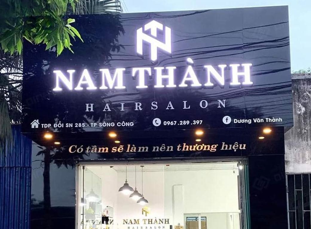 biển hiệu alu đen bóng, chữ mica đèn sáng mặt đẹp, siêu nổi, Nền biền hiệu ốp al... - Quảng Cáo Ad Shop