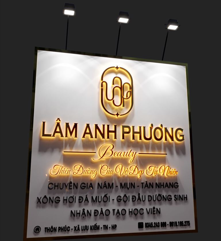 biển hiệu nền alu trắng, chữ alu đèn sáng chân giá rẻ, làm biển hiệu nền alu trắ... - Quảng Cáo Ad Shop