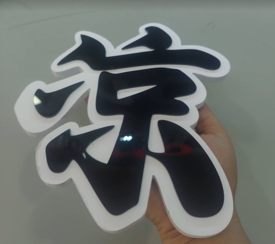 chữ hoa, mặt mica dán lên nền foam không đèn, làm chữ hoa bằng foam dày 10mm - m... - 3D Quảng Cáo CN3