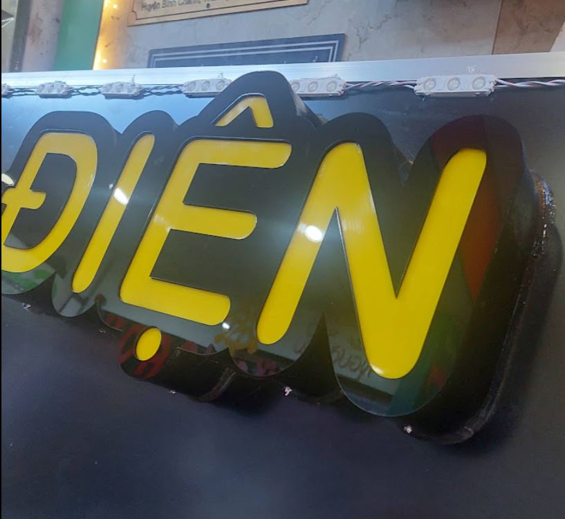 Chữ mica nguyên khối, viền dán mica 2li, Chữ mica cắt liền khối, hông dày 20mm h... - 3D Quảng Cáo CN3