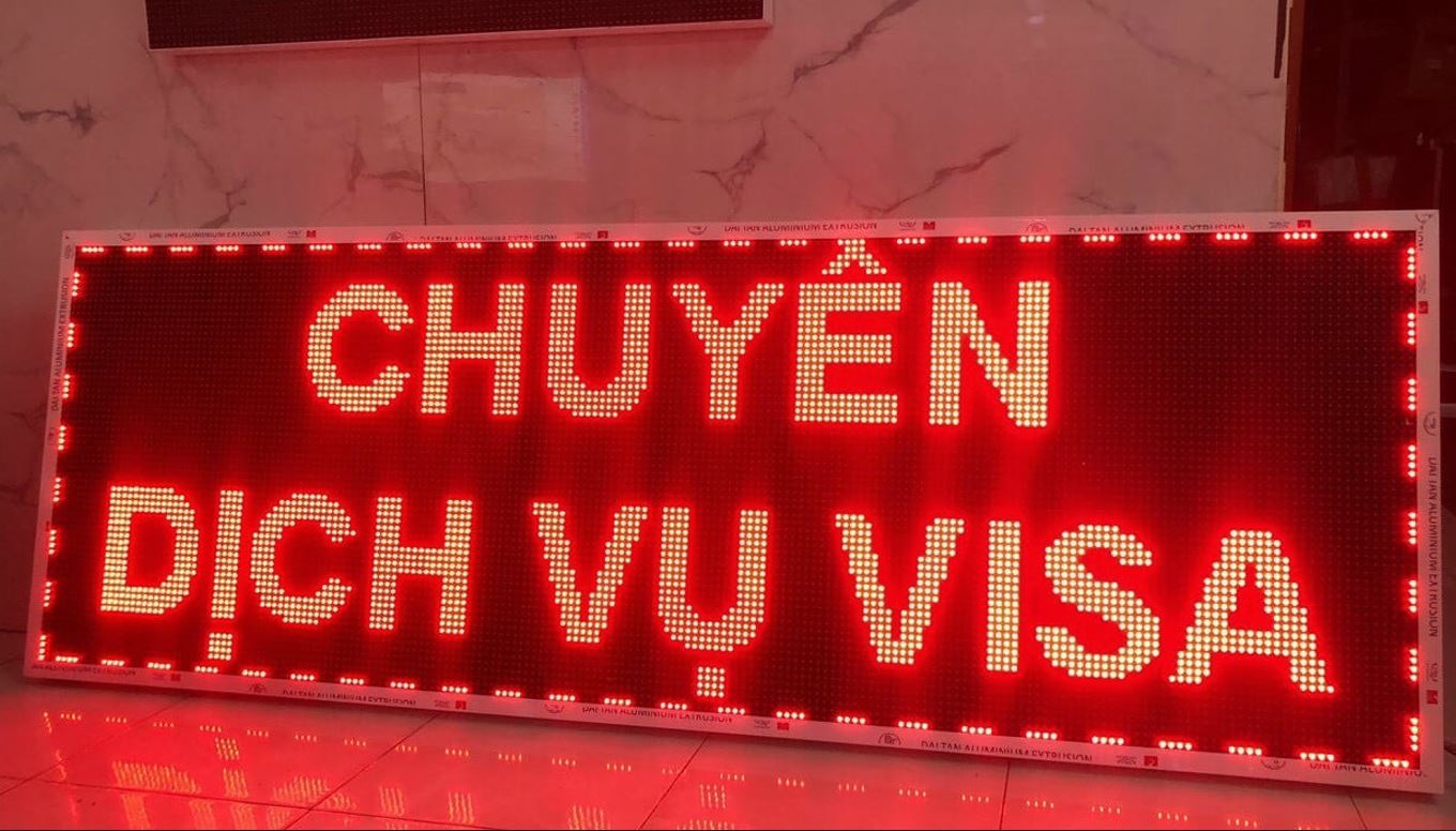 hộp đèn led ma trận 1 màu đỏ, chỉnh nội dung dễ dàng