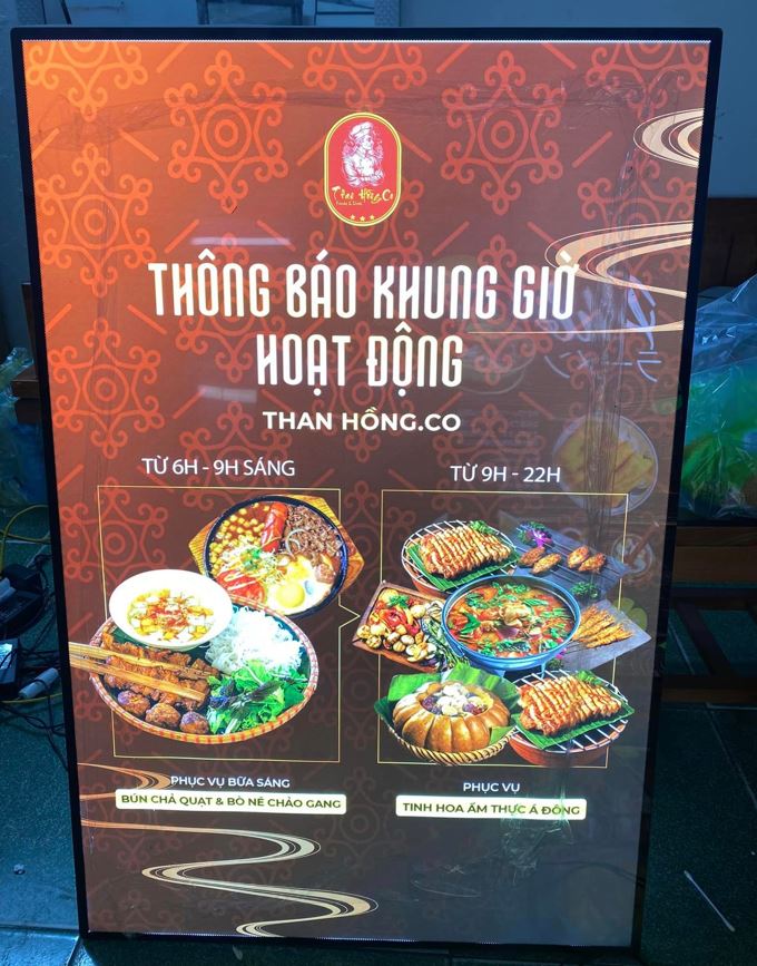 hộp đèn menu, dễ thay nội dung  giá rẻ