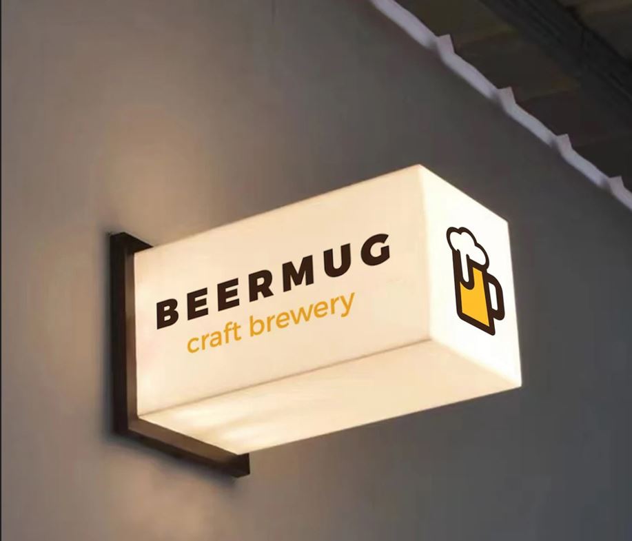 hộp đèn mica hình trụ ốp tường