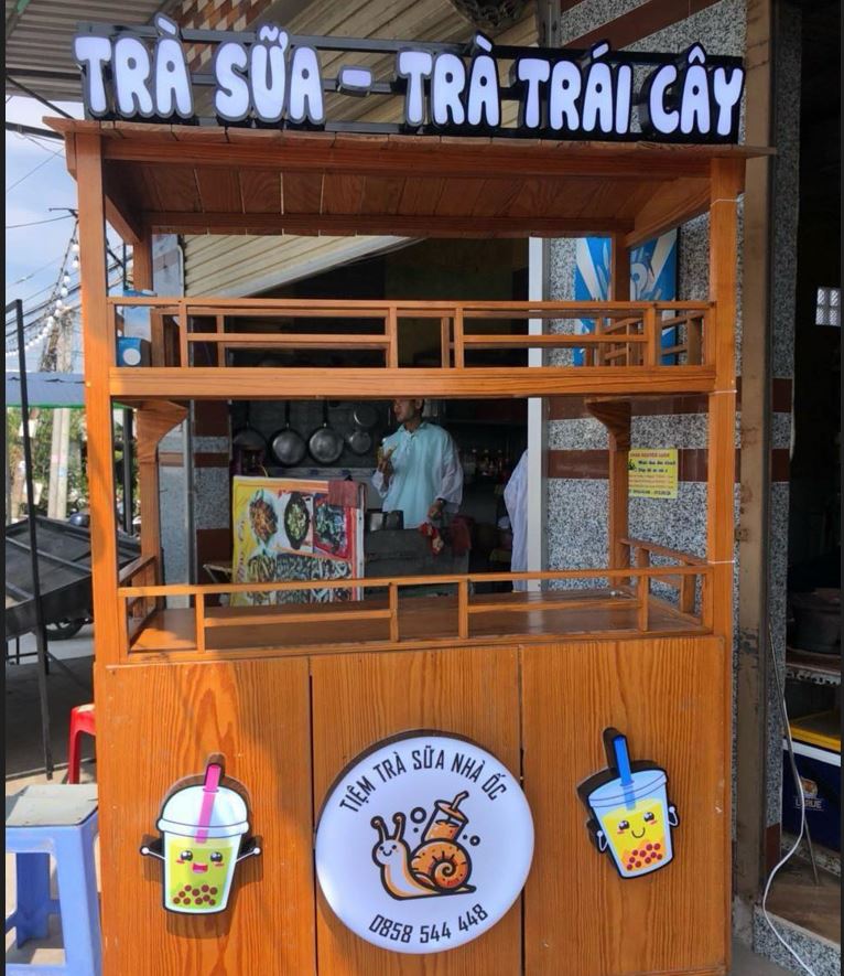 trang trí xe trà sữa nội dung chữ mica và hộp đèn mica dán decal, trang trí cho ... - Quảng Cáo Ad Shop