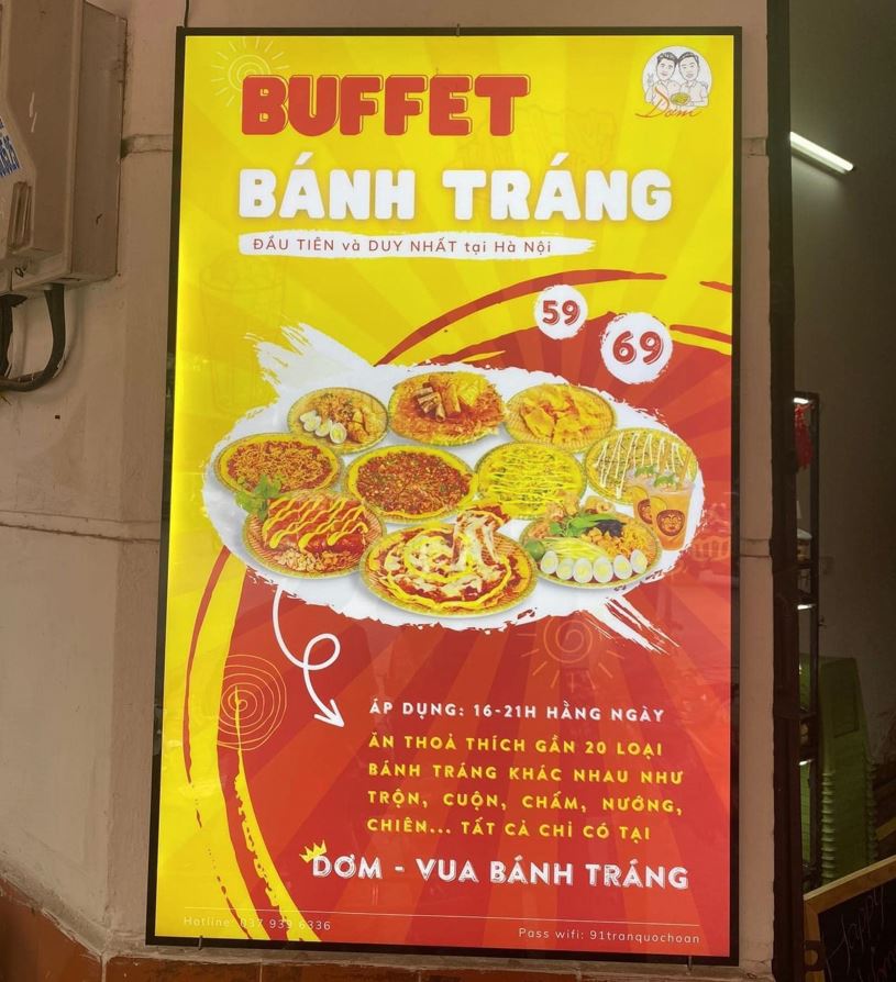 tranh điện siêu mỏng không chân, nội dung in backlit film thay đổi dễ dàng.