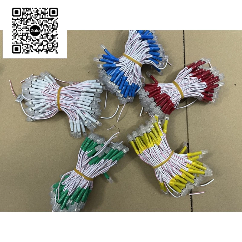 Led Ruồi Liền Dây 5MM Điện 5V/12V - Dây 100 Con