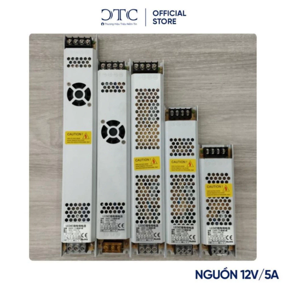 Nguồn 12V nguồn mỏng dẹt, chuyên dùng cho đèn led nội thất, chất lượng bảo hành 12 tháng