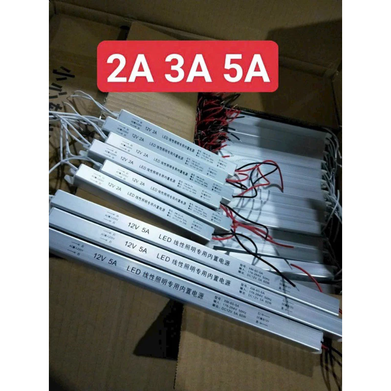 Nguồn led ran 12V - 2A,3A, 5A, 10A, 12.5A, 16.7A, 25A, 33A nguồn đũa mỏng, dẹt. chuyên dùng cho đèn led nội thất