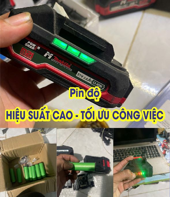 PIN DÀNH CHO MÁY KHOAN – MÁY CẮT – DỤNG CỤ CẦM TAY HIỆU SUẤT CAO (4Ah – 12Ah)